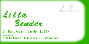 lilla bender business card